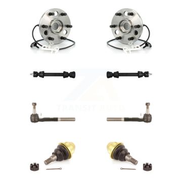 Front Hub Bearing Lower Ball Joint Outer Tie Rod Link Kit For GMC Yukon Cadillac Escalade K7T-109008