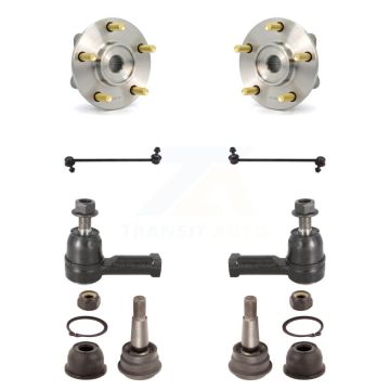 Front Hub Bearing Lower Ball Joint Outer Tie Rod & Link Kit For Mitsubishi Galant Eclipse K7T-109015