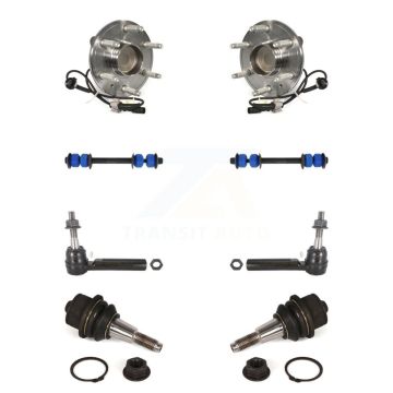 Front Bearing Lower Ball Joint Outer Tie Rod Link Kit For GMC Sierra 1500 Chevrolet Tahoe K7T-109016