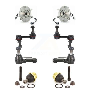 Front Hub Bearing Lower Ball Joint Outer Tie Rod & Link Kit For Nissan Pathfinder Armada K7T-109038