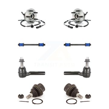 Front Hub Bearing Lower Ball Joint Outer Tie Rod & Link Kit For Ford Explorer Sport Trac K7T-109053