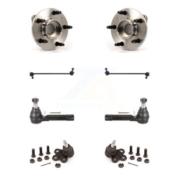 Front Hub Bearing Lower Ball Joint Outer Tie Rod & Sway Bar Link Kit For Pontiac Montana K7T-109066