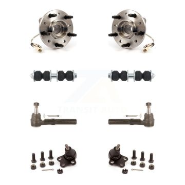 Front Hub Bearing Lower Ball Joint Outer Tie Rod Link Kit For Pontiac Grand Am Chevrolet K7T-109090