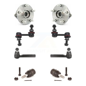 Front Hub Bearing Lower Ball Joint Outer Tie Rod & Link Kit For 2008-2014 Subaru Tribeca K7T-109098
