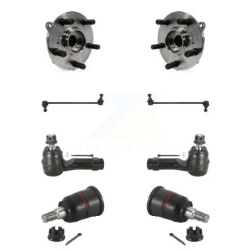 Front Hub Bearing Lower Ball Joint Outer Tie Rod End Link Kit For 2011-2017 Honda Odyssey K7T-109101