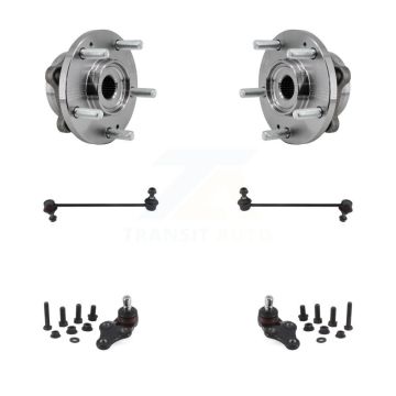 Front Hub Bearing Lower Ball Joint & Sway Bar Stabilizer Link Kit For 2017-2019 Kia Soul K7T-109173