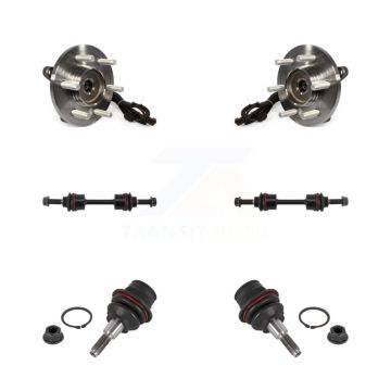Front Hub Bearing Assembly Lower Ball Joint & Sway Bar Stabilizer Link Kit For Ford F-150 K7T-109174