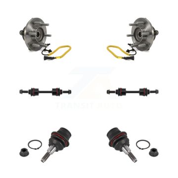 Front Hub Bearing Assembly Lower Ball Joint & Sway Bar Stabilizer Link Kit For Ford F-150 K7T-109178