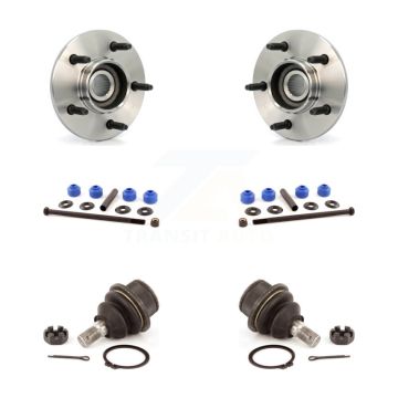 Front Hub Bearing Lower Ball Joint Sway Bar Link Kit For Ford F-150 4WD with 2-Wheel ABS K7T-109273
