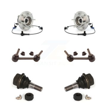 Front Hub Bearing Lower Ball Joint & Sway Bar Stabilizer Link Kit For 2006-2008 Hummer H3 K7T-109309