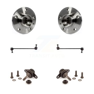 Front Hub Bearing Lower Ball Joint & Sway Bar Stabilizer Link Kit For 2008-2009 Volvo V70 K7T-109376