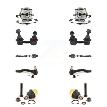 Front Bearing Lower Ball Joint Outer Inner Tie Rod & Link Kit (10Pc) For Nissan Frontier K7T-109385