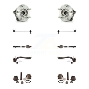 Front Bearing Lower Ball Joint Outer Inner Tie Rod & Link Kit (10Pc) For Hyundai Santa Fe K7T-109386