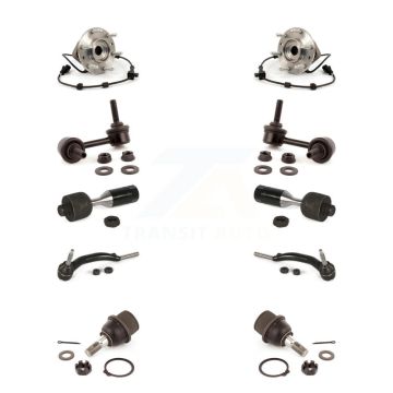 Front Bearing Lower Ball Joint Outer Inner Tie Rod Link Kit (10Pc) For GMC Envoy Bravada K7T-109391