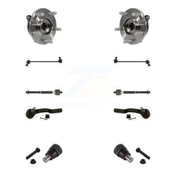 Front Hub Bearing Lower Ball Joint Outer Inner Tie Rod Link Kit (10Pc) For Mazda 3 Sport K7T-109394