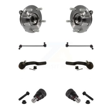 Front Bearing Lower Ball Joint Outer Tie Rod & Sway Bar Link Kit (8Pc) For Mazda 3 Sport K7T-109399