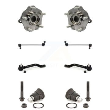 Front Hub Bearing Lower Ball Joint Outer Tie Rod & Link Kit (8Pc) For Nissan Rogue Sport K7T-109403