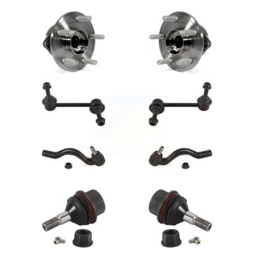 Front Bearing Lower Ball Joint Outer Tie Rod Link Kit (8Pc) For Jeep Grand Cherokee Dodge K7T-109406