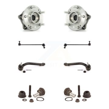 Front Hub Bearing Lower Ball Joint Outer Tie Rod Link Kit (8Pc) For Hyundai Santa Fe Kia K7T-109407