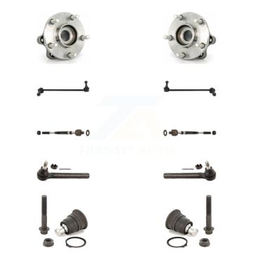 Front Hub Bearing Lower Ball Joint Outer Inner Tie Rod Link Kit (10Pc) For Nissan Murano K7T-109419