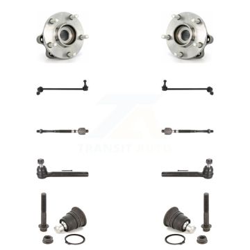 Front Hub Bearing Lower Ball Joint Outer Inner Tie Rod Link Kit (10Pc) For Nissan Murano K7T-109421