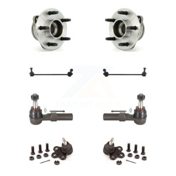 Front Hub Bearing Lower Ball Joint Outer Tie Rod & Link Kit (8Pc) For Saturn Vue Pontiac K7T-109430