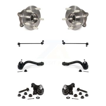 Front Bearing Lower Ball Joint Outer Tie Rod Link Kit (8Pc) For Hyundai Sonata Kia Optima K7T-109512