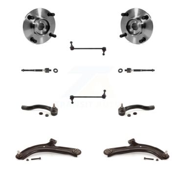 Front Bearing Lower Control Arm Outer Inner Tie Rod Link Kit (10Pc) For Nissan Versa Cube K7T-109514