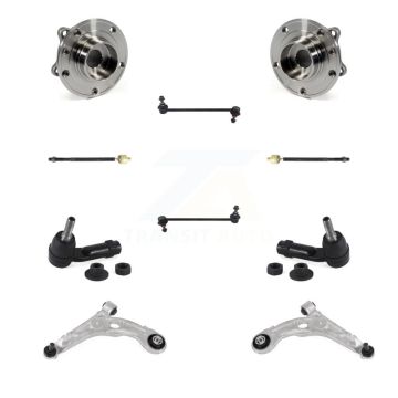 Front Hub Bearing Lower Arm Outer Inner Tie Rod Link Kit (10Pc) For 2013-2016 Dodge Dart K7T-109527