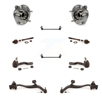 Front Bearing Lower Control Arm Outer Inner Tie Rod Link Kit (10Pc) For INFINITI FX35 RWD K7T-109532