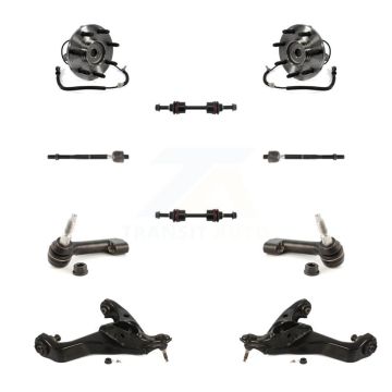 Front Hub Bearing Lower Control Arm Outer Inner Tie Rod & Link Kit (10Pc) For Ford F-150 K7T-109542