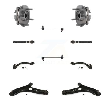 Front Bearing Lower Control Arm with Ball Joint Outer Inner Tie Rod & Link Kit (10Pc) For K7T-109545