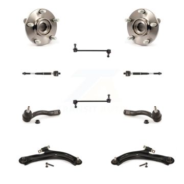 Front Hub Bearing Lower Control Arm Outer Inner Tie Rod Link Kit (10Pc) For Nissan Sentra K7T-109547