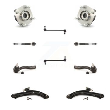 Front Hub Bearing Lower Control Arm Outer Inner Tie Rod Link Kit (10Pc) For Nissan Sentra K7T-109548