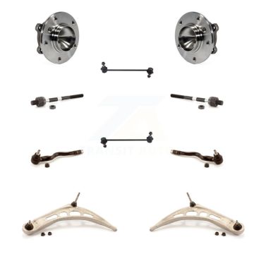 Front Hub Bearing Lower Arm Outer Inner Tie Rod Link Kit (10Pc) For 2006 BMW 325Ci 330Ci K7T-109552