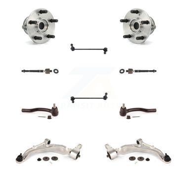 Front Hub Bearing Lower Arm Outer Inner Tie Rod & Link Kit (10Pc) For 2007-2013 Acura MDX K7T-109562