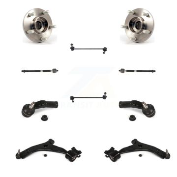 Front Hub Bearing Lower Arm Outer Inner Tie Rod Link Kit (10Pc) For Volvo C30 S40 C70 V50 K7T-109564