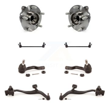 Front Bearing Lower Control Arm Outer Tie Rod Link Kit (8Pc) For 03-08 INFINITI FX35 RWD K7T-109579