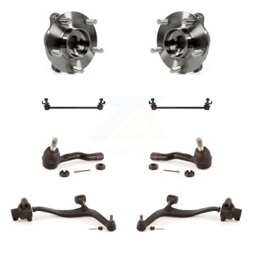 Front Hub Bearing Lower Control Arm Outer Tie Rod & Link Kit (8Pc) For INFINITI FX35 FX45 K7T-109580