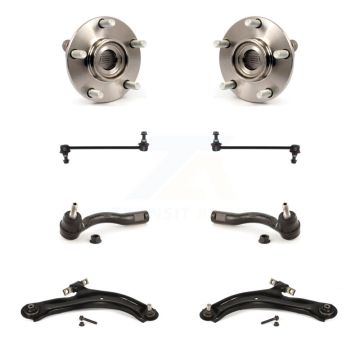 Front Bearing Lower Control Arm Outer Tie Rod Link Kit (8Pc) For 07-12 Nissan Sentra 2.5L K7T-109585