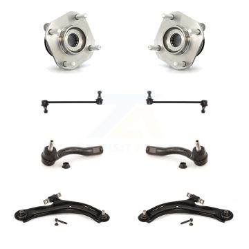 Front Bearing Lower Control Arm Outer Tie Rod Link Kit (8Pc) For 07-12 Nissan Sentra 2.0L K7T-109586