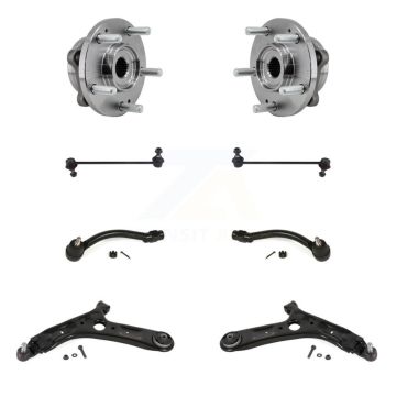 Front Hub Bearing Lower Control Arm Outer Tie Rod & Link Kit (8Pc) For 2017-2019 Kia Soul K7T-109611