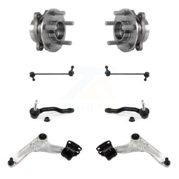 Front Bearing Lower Control Arm Outer Tie Rod Link Kit (8Pc) For Ford Fusion Lincoln MKZ K7T-109626