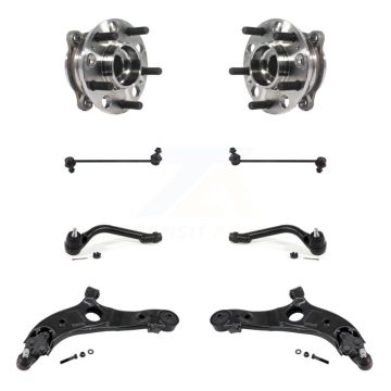 Front Bearing Lower Arm Outer Tie Rod Link Kit (8Pc) For 2015-2018 Hyundai Santa Fe Sport K7T-109631