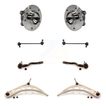 Front Hub Bearing Lower Control Arm Outer Tie Rod Link Kit (8Pc) For 2006 BMW 325Ci 330Ci K7T-109638