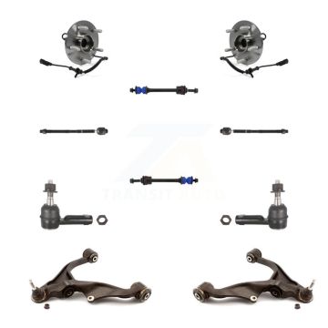 Front Bearing Lower Control Arm Outer Inner Tie Rod Link Kit (10Pc) For 2012 Ram 1500 4WD K7T-109644