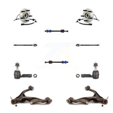 Front Bearing Lower Control Arm Outer Inner Tie Rod & Link Kit (10Pc) For Dodge Ram 1500 K7T-109645