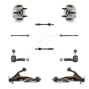 Front Bearing Lower Control Arm Outer Inner Tie Rod & Link Kit (10Pc) For Dodge Ram 1500 K7T-109646