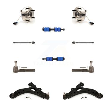 Front Bearing Lower Control Arm Outer Inner Tie Rod Link Kit (10Pc) For Buick Rendezvous K7T-109668