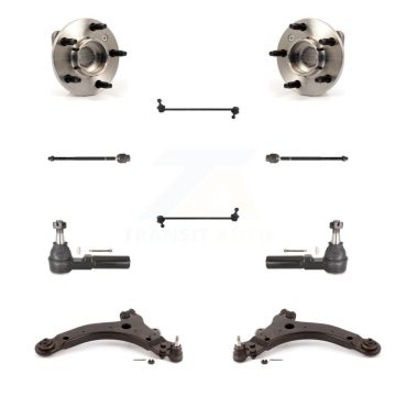 Front Bearing Lower Control Arm with Ball Joint Outer Inner Tie Rod & Link Kit (10Pc) For K7T-109672